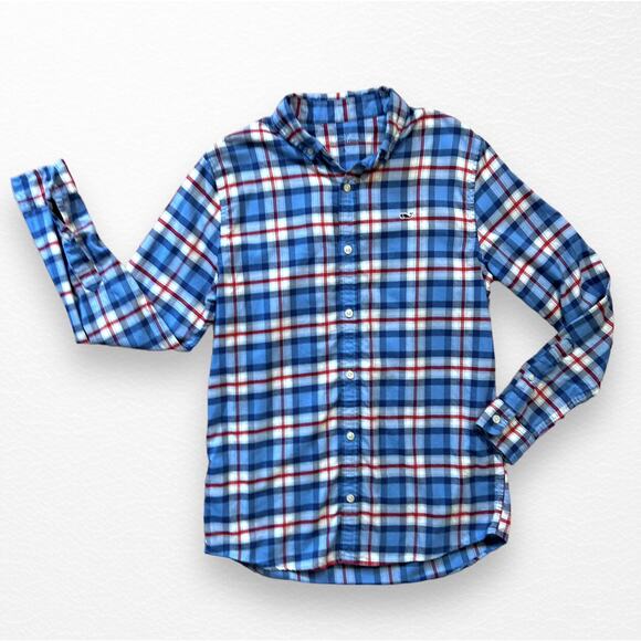 Vineyard Vines Boys' Flannel Whale Shirt, Size 16 - Picture 5 of 7